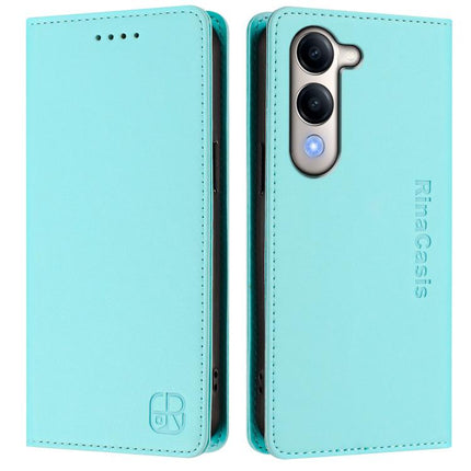RC01 Dual-Folded Magnetic Suction RFID Leather Phone Case, For vivo Y29s 5G / Y04 4G Global, For vivo Y29 4G Global, For vivo V50 5G Global