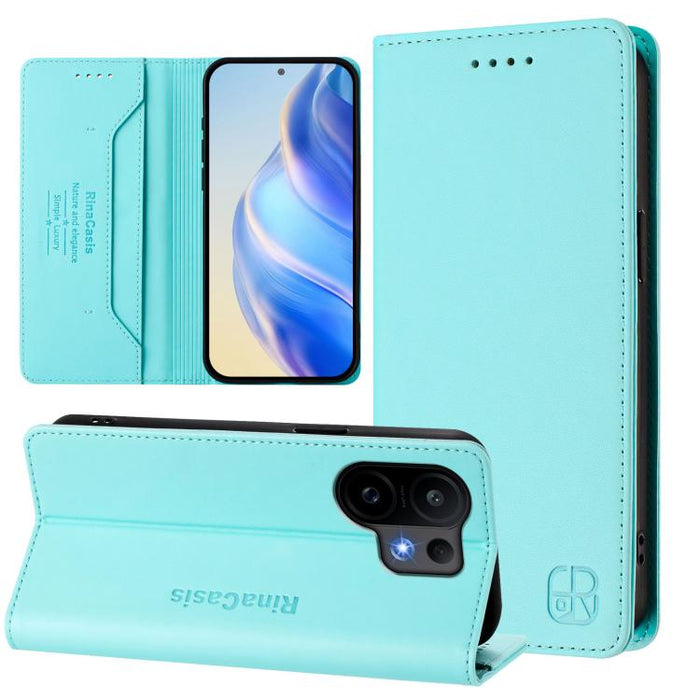 RC01 Dual-Folded Magnetic Suction RFID Leather Phone Case, For vivo S30, For vivo Y39 5G Global, For vivo V50 Lite 5G