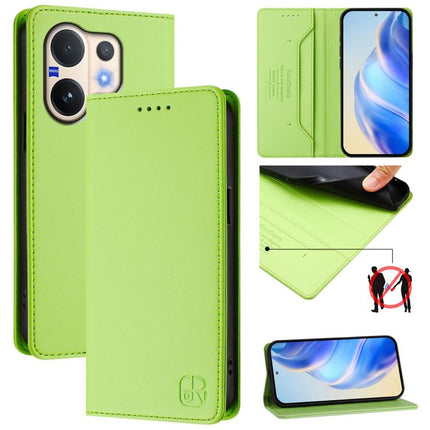 RC01 Dual-Folded Magnetic Suction RFID Leather Phone Case, For vivo Y400 4G, For vivo V60 5G Curved Global, For vivo S30 Pro mini