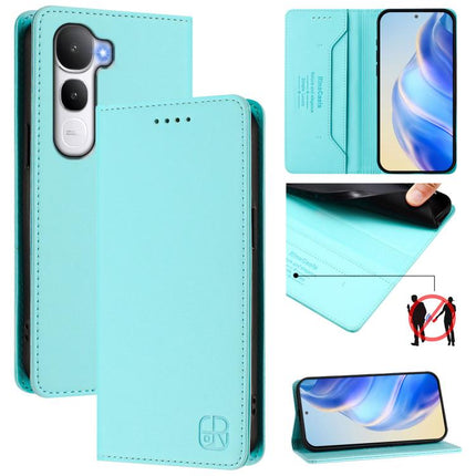 RC01 Dual-Folded Magnetic Suction RFID Leather Phone Case, For vivo X300, For vivo Y31 5G Global, For vivo Y400 5G Global