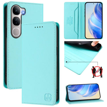 RC01 Dual-Folded Magnetic Suction RFID Leather Phone Case, For vivo X300, For vivo Y31 5G Global, For vivo Y400 5G Global