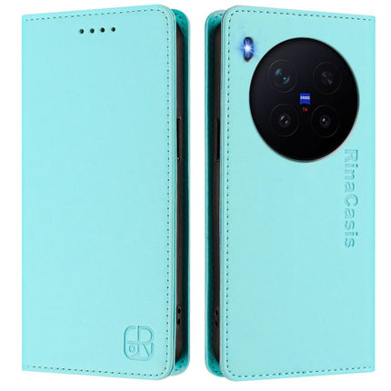 RC01 Dual-Folded Magnetic Suction RFID Leather Phone Case, For vivo X300, For vivo Y31 5G Global, For vivo Y400 5G Global
