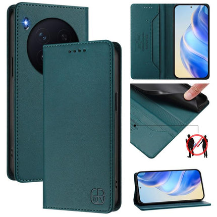 RC01 Dual-Folded Magnetic Suction RFID Leather Phone Case, For vivo X300, For vivo Y31 5G Global, For vivo Y400 5G Global