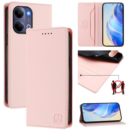 RC01 Dual-Folded Magnetic Suction RFID Leather Phone Case, For vivo S50 Pro mini / X300 FE 5G Russia, For vivo X300s, For vivo Y21 5G 2026 / Y05 4G / Y11d