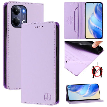 RC01 Dual-Folded Magnetic Suction RFID Leather Phone Case, For vivo S50 Pro mini / X300 FE 5G Russia, For vivo X300s, For vivo Y21 5G 2026 / Y05 4G / Y11d