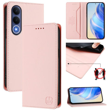 RC01 Dual-Folded Magnetic Suction RFID Leather Phone Case, For vivo V70 FE 5G, For vivo X300 Ultra, For vivo X300 Pro