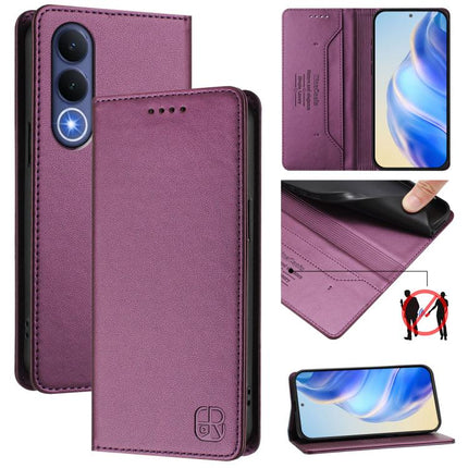 RC01 Dual-Folded Magnetic Suction RFID Leather Phone Case, For vivo V70 FE 5G, For vivo X300 Ultra, For vivo X300 Pro