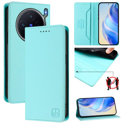 RC01 Dual-Folded Magnetic Suction RFID Leather Phone Case, For vivo S50 Pro mini / X300 FE 5G Russia, For vivo X300s, For vivo Y21 5G 2026 / Y05 4G / Y11d