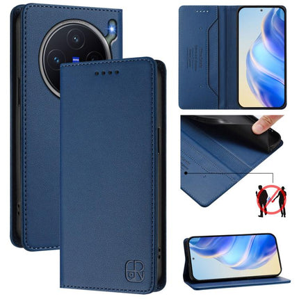 RC01 Dual-Folded Magnetic Suction RFID Leather Phone Case, For vivo S50 Pro mini / X300 FE 5G Russia, For vivo X300s, For vivo Y21 5G 2026 / Y05 4G / Y11d