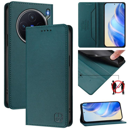 RC01 Dual-Folded Magnetic Suction RFID Leather Phone Case, For vivo S50 Pro mini / X300 FE 5G Russia, For vivo X300s, For vivo Y21 5G 2026 / Y05 4G / Y11d
