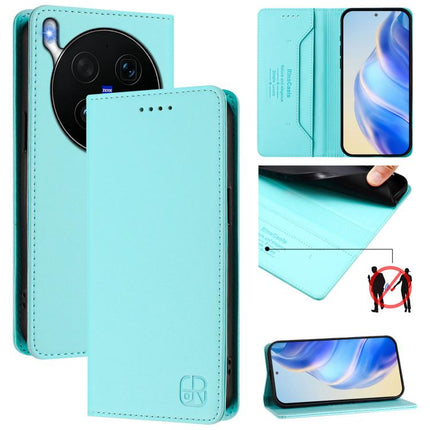 RC01 Dual-Folded Magnetic Suction RFID Leather Phone Case, For vivo V70 FE 5G, For vivo X300 Ultra, For vivo X300 Pro