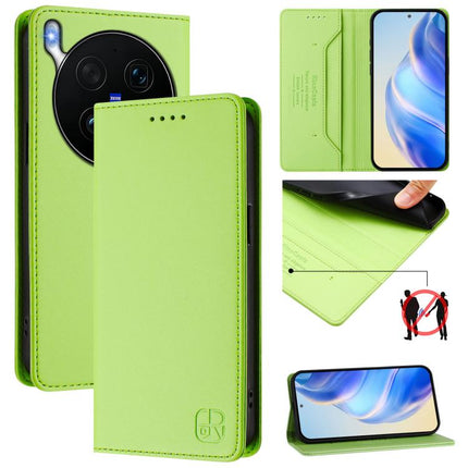 RC01 Dual-Folded Magnetic Suction RFID Leather Phone Case, For vivo V70 FE 5G, For vivo X300 Ultra, For vivo X300 Pro