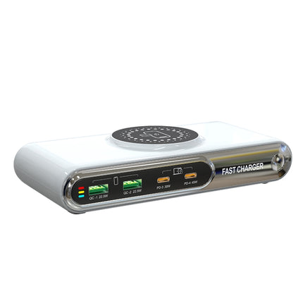 F9A 6 in 1 72W Multifunctional Smart Charger with LED Ambient Light, AU Plug, US Plug, EU Plug, UK Plug