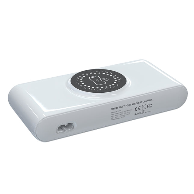 F9A 6 in 1 72W Multifunctional Smart Charger with LED Ambient Light, AU Plug, US Plug, EU Plug, UK Plug