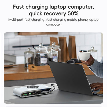 F9A 6 in 1 72W Multifunctional Smart Charger with LED Ambient Light, AU Plug, US Plug, EU Plug, UK Plug