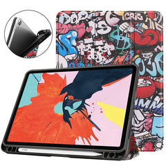 For iPad Air 11 2024 / 2020 10.8 TPU Colored Drawing Horizontal Flip Leather Case with Three-folding Holder & Sleep / Wake-up Function, For iPad Air 11 2024 / 2022 / 2020 10.9 TPU, For iPad Air 11 2024 / 2020 10.8 TPU, For iPad Air 2022 / 2020 10.9 TPU