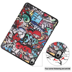 For iPad Air 11 2024 / 2020 10.8 Colored Drawing Horizontal Flip Leather Case with Three-folding Holder & Sleep / Wake-up Function, For iPad Air 11 2024 / 2022 / 2020 10.9