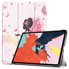 For iPad Air 11 2024 / 2020 10.8 Colored Drawing Horizontal Flip Leather Case with Three-folding Holder & Sleep / Wake-up Function, For iPad Air 11 2024 / 2022 / 2020 10.9