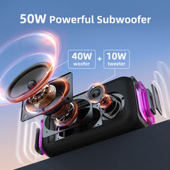Zealot S85M 50W Outdoor Portable Bluetooth Speaker with Microphone
