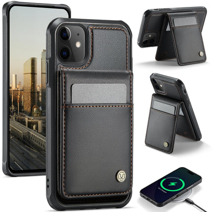 JEEHOOD J06 British Style RFID MagSafe Card Bag PU Phone Case, For iPhone 12 Pro Max, For iPhone 11 Pro Max, For iPhone 11, For iPhone 11 Pro