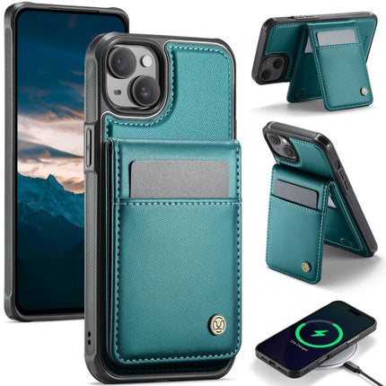 JEEHOOD J06 British Style RFID MagSafe Card Bag PU Phone Case, For iPhone 13 Pro Max, For iPhone 13 Pro, For iPhone 13, For iPhone 12 / 12 Pro