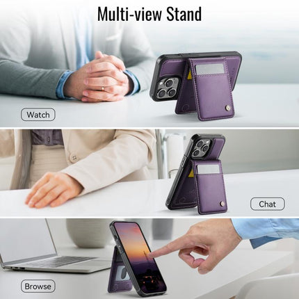 JEEHOOD J06 British Style RFID MagSafe Card Bag PU Phone Case, For iPhone 13 Pro Max, For iPhone 13 Pro, For iPhone 13, For iPhone 12 / 12 Pro