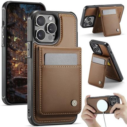 JEEHOOD J06 British Style RFID MagSafe Card Bag PU Phone Case, For iPhone 13 Pro Max, For iPhone 13 Pro, For iPhone 13, For iPhone 12 / 12 Pro