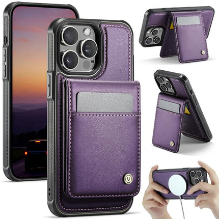 JEEHOOD J06 British Style RFID MagSafe Card Bag PU Phone Case, For iPhone 13 Pro Max, For iPhone 13 Pro, For iPhone 13, For iPhone 12 / 12 Pro