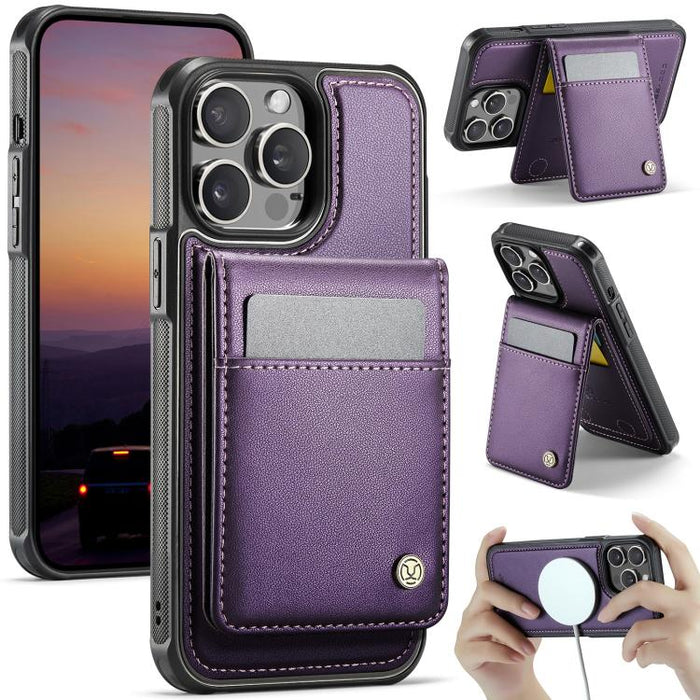 JEEHOOD J06 British Style RFID MagSafe Card Bag PU Phone Case, For iPhone 12 Pro Max, For iPhone 11 Pro Max, For iPhone 11, For iPhone 11 Pro