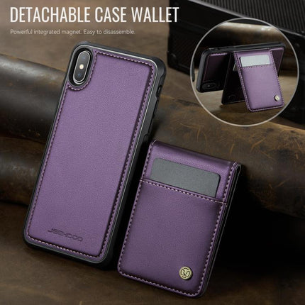 JEEHOOD J06 British Style RFID MagSafe Card Bag PU Phone Case, For iPhone X / XS, For iPhone XS Max, For iPhone 8 Plus / 7 Plus
