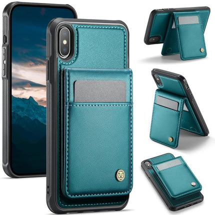 JEEHOOD J06 British Style RFID MagSafe Card Bag PU Phone Case, For iPhone X / XS, For iPhone XS Max, For iPhone 8 Plus / 7 Plus
