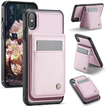 JEEHOOD J06 British Style RFID MagSafe Card Bag PU Phone Case, For iPhone X / XS, For iPhone XS Max, For iPhone 8 Plus / 7 Plus