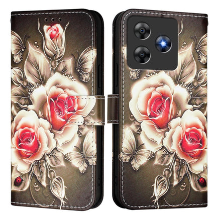 Colored Drawing Pattern Plain Weave Leather Phone Case, For Blackview Wave 8C