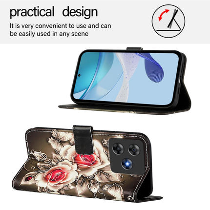 Colored Drawing Pattern Plain Weave Leather Phone Case, For Blackview Wave 8C