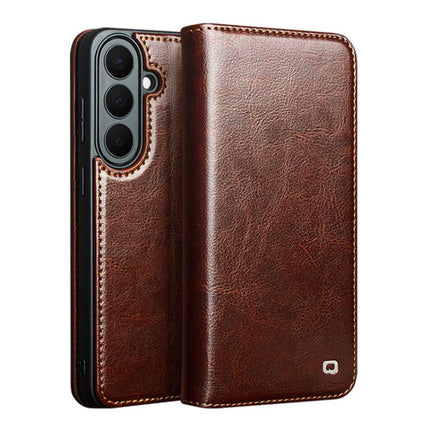 QIALINO Genuine Leather Phone Case, For Samsung Galaxy S26+ 5G, For Samsung Galaxy S26 Ultra 5G, For Samsung Galaxy S26 5G, For Samsung Galaxy S25 5G, For Samsung Galaxy S25+ 5G, For Samsung Galaxy S25 Ultra 5G