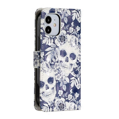 3D Painted Pattern Horizontal Flip Leather Case with Holder & Card Slots & Photo Frame & Wallet, For iPhone 12 mini, For iPhone 12 / 12 Pro