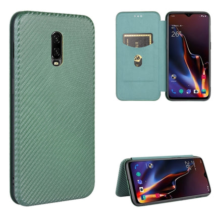Carbon Fiber Texture Magnetic Horizontal Flip TPU + PC + PU Leather Case with Card Slot, For OnePlus 5T, For OnePlus 5, For OnePlus 6T, For OnePlus 6