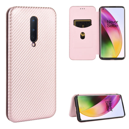Carbon Fiber Texture Magnetic Horizontal Flip TPU + PC + PU Leather Case with Card Slot, For OnePlus 8, For OnePlus 8 Pro, For OnePlus Nord