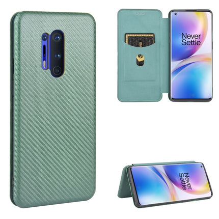 Carbon Fiber Texture Magnetic Horizontal Flip TPU + PC + PU Leather Case with Card Slot, For OnePlus 8, For OnePlus 8 Pro, For OnePlus Nord