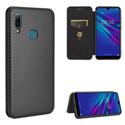 Carbon Fiber Texture Magnetic Horizontal Flip TPU + PC + PU Leather Case with Card Slot, For Huawei Honor 10 Lite / P smart (2019), For Huawei Y6 (2019) / Honor Y6s