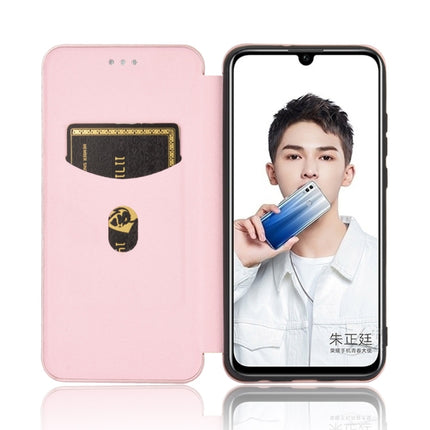 Carbon Fiber Texture Magnetic Horizontal Flip TPU + PC + PU Leather Case with Card Slot, For Huawei Honor 10 Lite / P smart (2019), For Huawei Y6 (2019) / Honor Y6s