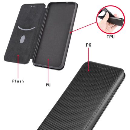 Carbon Fiber Texture Magnetic Horizontal Flip TPU + PC + PU Leather Case with Card Slot, For Huawei Honor 10 Lite / P smart (2019), For Huawei Y6 (2019) / Honor Y6s