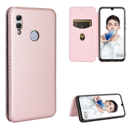 Carbon Fiber Texture Magnetic Horizontal Flip TPU + PC + PU Leather Case with Card Slot, For Huawei Honor 10 Lite / P smart (2019), For Huawei Y6 (2019) / Honor Y6s