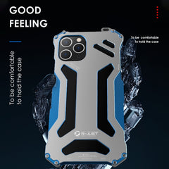 R-JUST Stoßfeste Panzermetall-Schutzhülle, Für Samsung Galaxy Note 20, Für Samsung Galaxy Note 20 Ultra, Für iPhone 12 mini, Für iPhone 12 / 12 Pro, Für iPhone 12 Pro Max