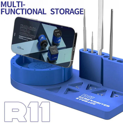 Mechanic R11 Tweezer / Screwdriver Aluminum Alloy Storage Rack with Phone Holder Function, Mechanic R11