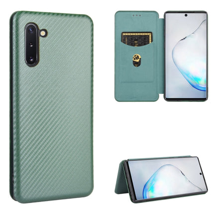 Carbon Fiber Texture Magnetic Horizontal Flip TPU + PC + PU Leather Case with Card Slot, For Samsung Galaxy Note10, For Samsung Galaxy Note10 Plus, For Samsung Galaxy Note20 Ultra, For Samsung Galaxy Note20