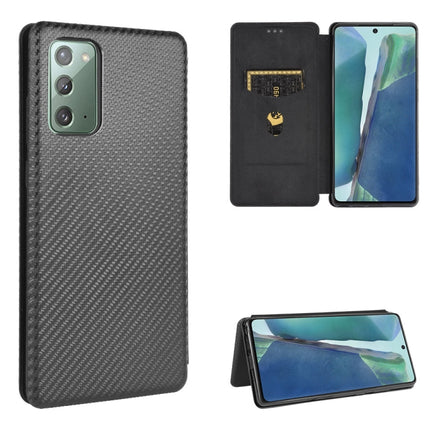 Carbon Fiber Texture Magnetic Horizontal Flip TPU + PC + PU Leather Case with Card Slot, For Samsung Galaxy Note10, For Samsung Galaxy Note10 Plus, For Samsung Galaxy Note20 Ultra, For Samsung Galaxy Note20