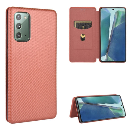 Carbon Fiber Texture Magnetic Horizontal Flip TPU + PC + PU Leather Case with Card Slot, For Samsung Galaxy Note10, For Samsung Galaxy Note10 Plus, For Samsung Galaxy Note20 Ultra, For Samsung Galaxy Note20