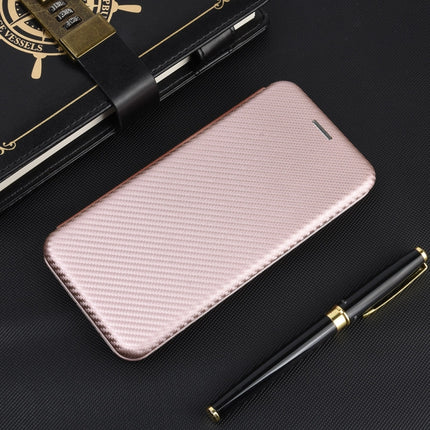 Carbon Fiber Texture Magnetic Horizontal Flip TPU + PC + PU Leather Case with Card Slot, For Samsung Galaxy A21s
