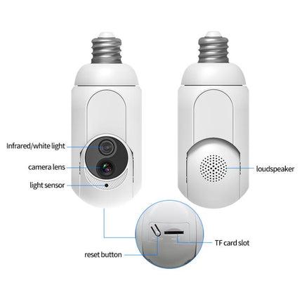 1080P Bulb Type WiFi Surveillance Camera Support Night Vision & Two-way Intercom & Motion Detection
